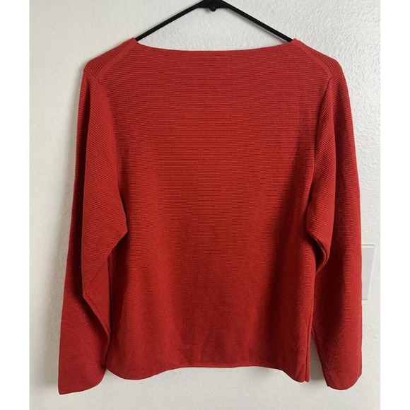 Lafayette 148 metallic boatneck sweater top red Size XS - Picture 5 of 16
